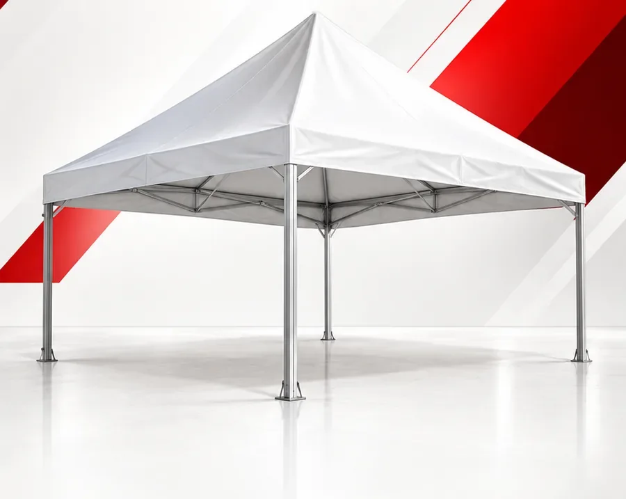 Tenda piramidal: Modular, cobre de um ponto a grandes áreas.